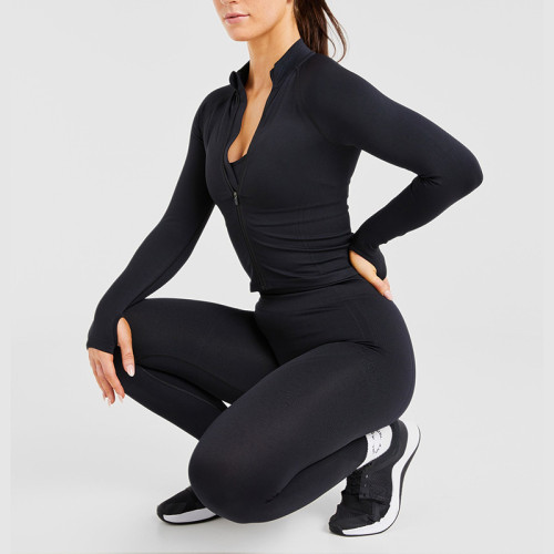 Seamless WorkOut Sports Jacket Manufacturer |Women's Yoga Gym Fitness Supplier