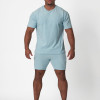 Wholesale Men's Towel Terry T-Shirt & Shorts Set | Casual Athleisure Set Manufacturer