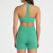 Custom V-Neck Sports Bra & High-Waist Shorts Set | Wholesale Fitness Wear Manufacturer