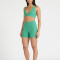 Custom V-Neck Sports Bra & High-Waist Shorts Set | Wholesale Fitness Wear Manufacturer