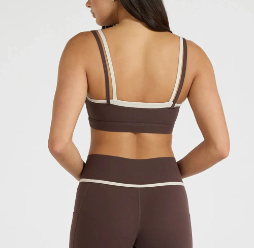 Square Neck Sports Bra Biker Shorts Set | Custom Gym Wear Manufacturer