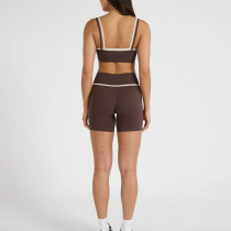 Square Neck Sports Bra Biker Shorts Set | Custom Gym Wear Manufacturer
