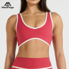 Wholesale Contrast Trim Sports Bra | Private Label Cutout Yoga Bra Supplier