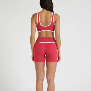 Wholesale Contrast Trim Sports Bra | Private Label Cutout Yoga Bra Supplier