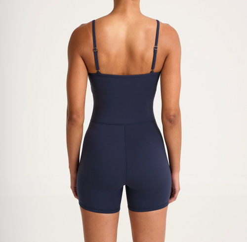 Custom Adjustable Strap Athletic Bodysuit | Private Label All-in-One Yoga Jumpsuit