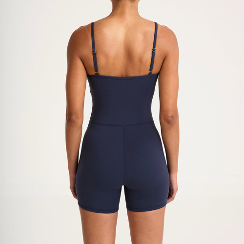 Custom Adjustable Strap Athletic Bodysuit | Private Label All-in-One Yoga Jumpsuit