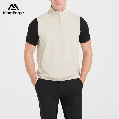 Private Label Men's Technical 1/4 Zip Vest | Premium Performance Gilet for Apparel Design Studios