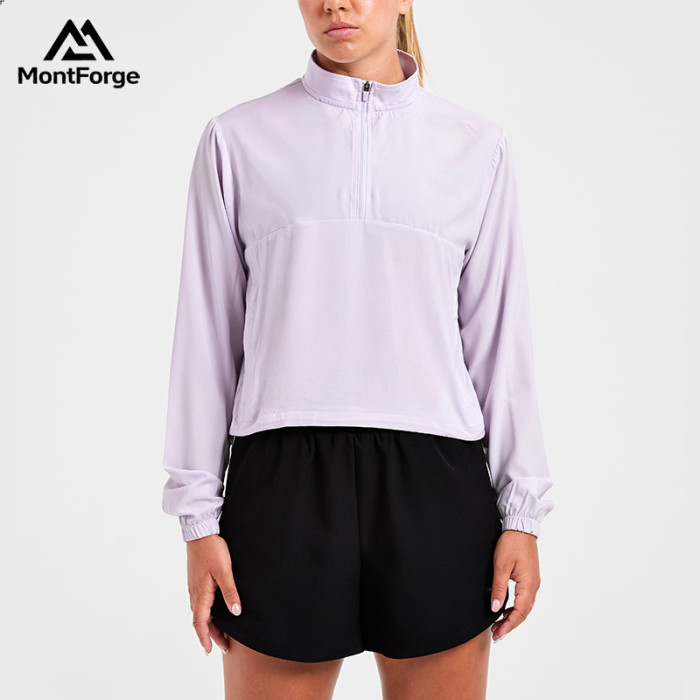 Custom OEM Half-Zip Windbreaker Manufacturer | High-Performance Running Jacket for Premium Clothing Lines