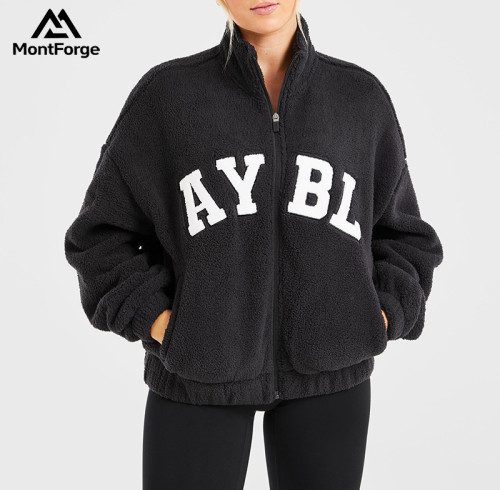Custom Oversized Fleece Zip Up Jacket | zip-up jackets supplier