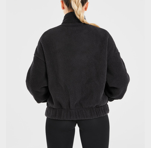 Custom Oversized Fleece Zip Up Jacket  |  zip-up jackets supplier