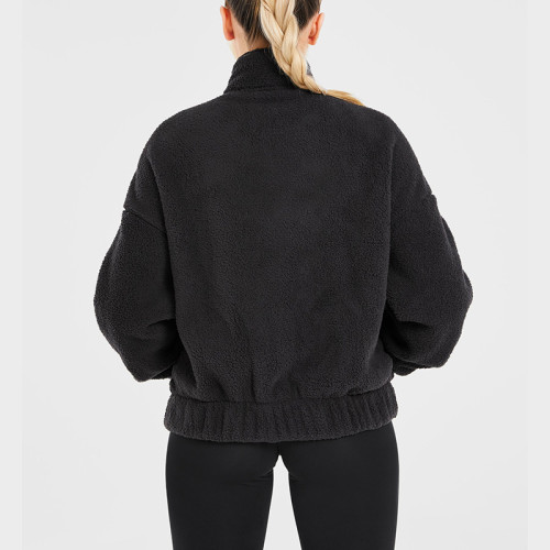 Custom Oversized Fleece Zip Up Jacket  |  zip-up jackets supplier
