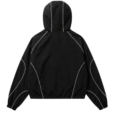 Mens Hooded Techwear Reflective Windbreaker Jacket | Techwear Reflective Jacket