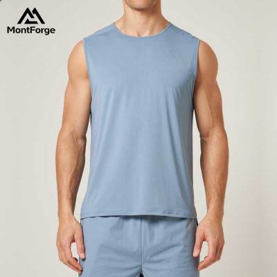 Custom OEM Men's Tank Top | Polyester Spandex Gym Tank Top | Color Block Training Tank Top Factory