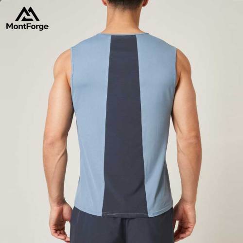 Custom OEM Men's Tank Top | Polyester Spandex Gym Tank Top Supplier | Color Block Training Tank Top Factory