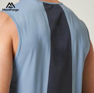 Custom OEM Men's Tank Top | Polyester Spandex Gym Tank Top Supplier | Color Block Training Tank Top Factory