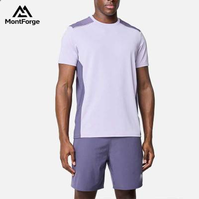 Wholesale Breathable Mesh Side Panel Men's Gym Tee Workout Shirts Bulk | Men's Color-Block Athletic Gym Tee Supplier