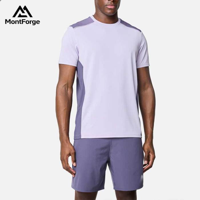 Wholesale Breathable Mesh Side Panel Men's Gym Tee Workout Shirts Bulk | Men's Color-Block Athletic Gym Tee Supplier
