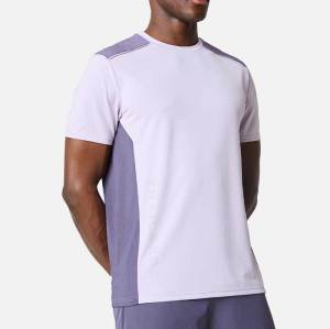 Wholesale Breathable Men's T Shirts Manufacturer | Men's Color-Block Athletic Gym Tee Supplier
