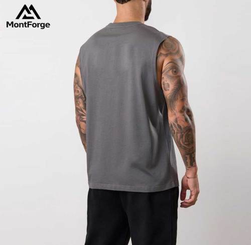 Custom Logo Minimalist Plain Sleeveless T-Shirt Men's Activewear Supplier | Wholesale Blank Men's Cotton Muscle Tee Sleeveless Shirt Bulk
