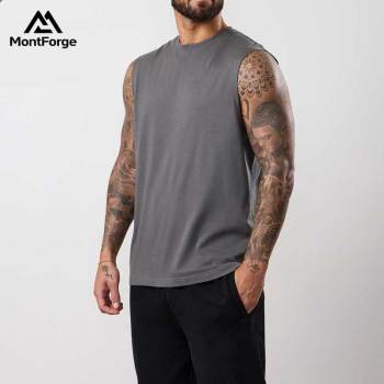 Custom Minimalist Plain Sleeveless Shirt Supplier | Blank Men's Cotton Muscle Sleeveless Tee Manufacturer