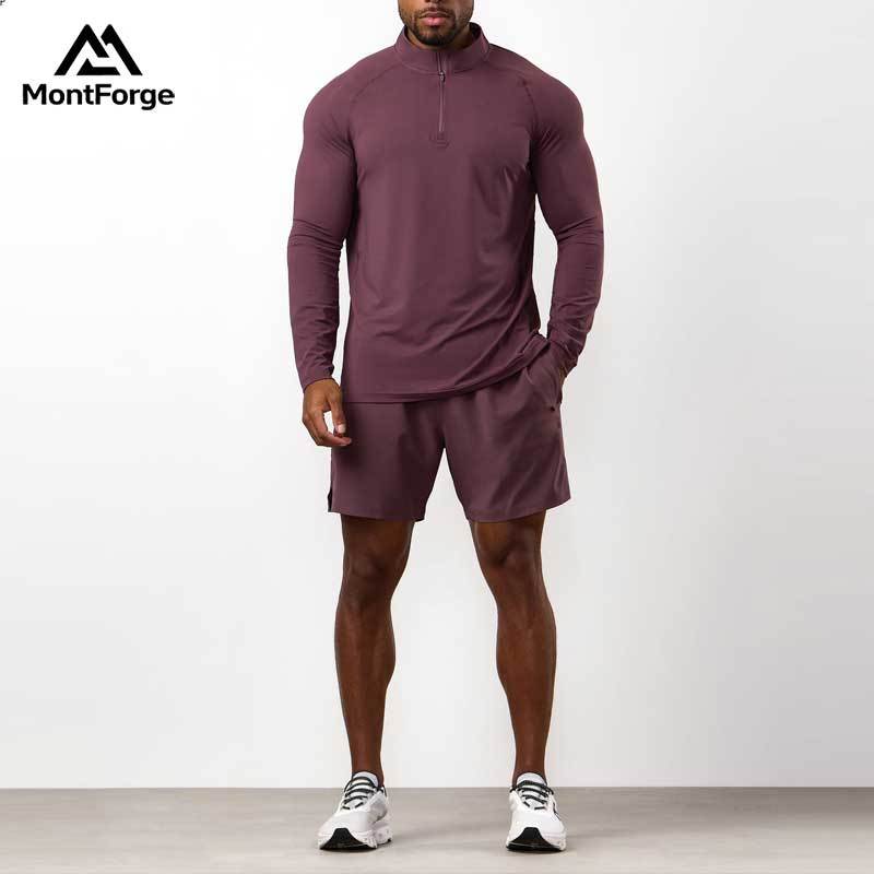 men sports 1/4 Zip Long Sleeve