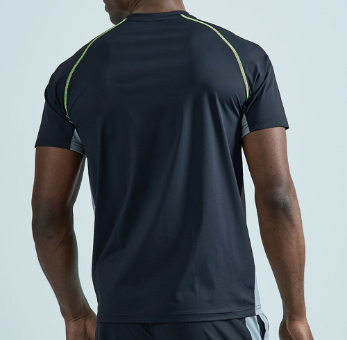 Factory Direct Men's Quick Dry Running Set | Custom Contrast Piping Gym Wear Manufacturer