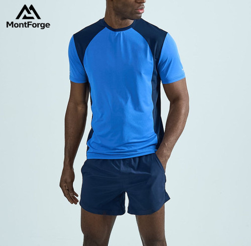 Private Label Color-Block Running Set | Custom Reflective Sportswear Clothing Supplier