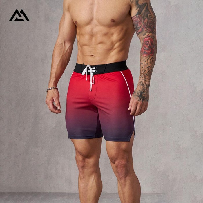 White Label Men's Ombre Board Shorts | Premium Quick-Dry Swim Trunks Sourcing for Apparel Brands