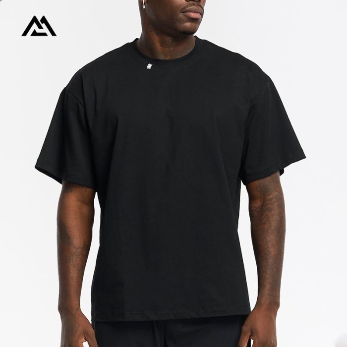 Custom-Engineered Men's Oversized Training Tee | Heavyweight Dropped-Shoulder Gym Top Sourcing for Apparel Brands