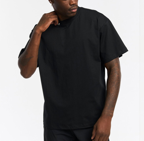 Custom-Engineered Men's Oversized Training Tee | Heavyweight Dropped-Shoulder Gym Top Sourcing for Apparel Brands