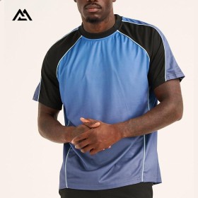 ODM Bespoke Men's Performance Tee | Reflective Piping Sublimation Sportswear for Clothing Lines