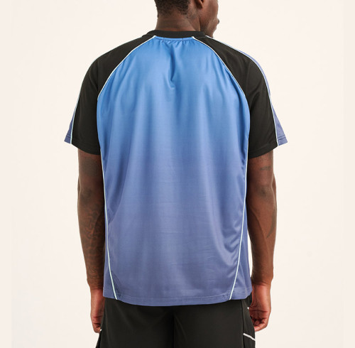 ODM Bespoke Men's Performance Tee | Reflective Piping Sublimation Sportswear for Clothing Lines