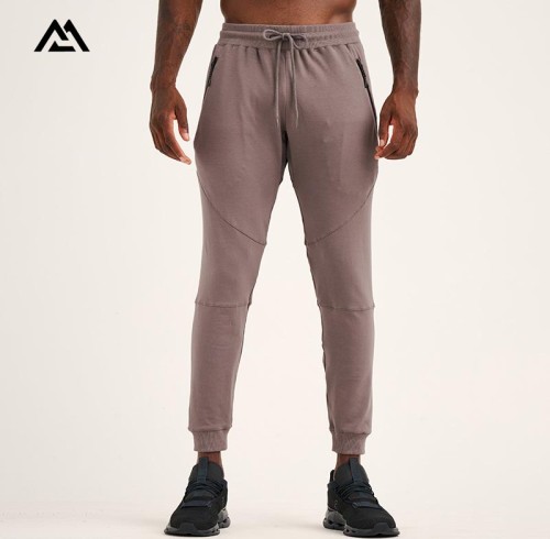 Custom-Engineered Men's Tapered Joggers | Bonded Zipper Pocket Tracksuit