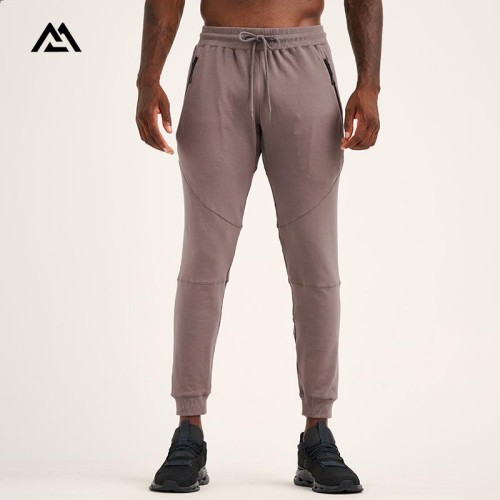 Custom-Engineered Men's Tapered Joggers | Bonded Zipper Pocket Tracksuit