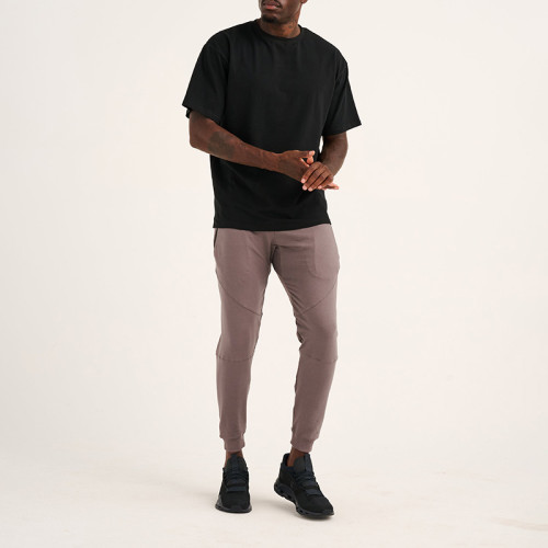 Custom-Engineered Men's Tapered Joggers | Bonded Zipper Pocket Tracksuit