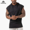 Custom Men's Sleeveless Hoodie | Sleeveless Workout Hoodie Factory