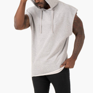 Custom Men's Sleeveless Hoodie | Sleeveless Workout Hoodie Factory