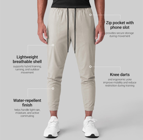 Custom Men's Lightweight Gym Joggers | Men's Woven Athletic Pants Factory