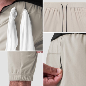 Custom Men's Lightweight Gym Joggers | Men's Woven Athletic Pants Factory