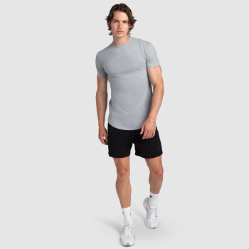 Custom Mens Athleisure Gym T Shirt | Curved Drop Hem Urban Jogging Sportswear OEM