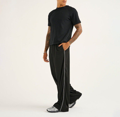 Custom Mens Athleisure Gym T Shirt | Curved Drop Hem Urban Jogging Sportswear OEM