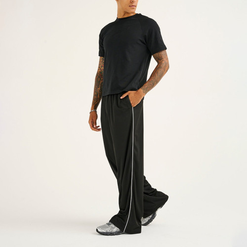 Custom Mens Athleisure Gym T Shirt | Curved Drop Hem Urban Jogging Sportswear OEM