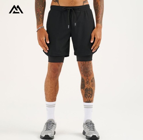 Wholesale Mens Twin Deck Sports Shorts  | Double Layer Urban Jogging Overpants Bulk