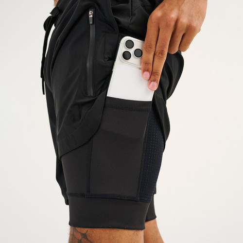 Wholesale Mens Twin Deck Sports Shorts | Double Layer Urban Jogging Overpants Bulk