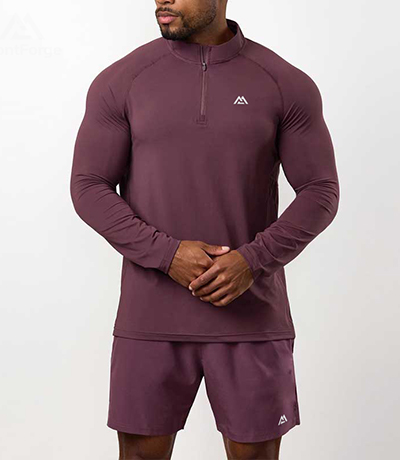 Custom Men's 14 Zip Muscle Long Sleeve Shirt