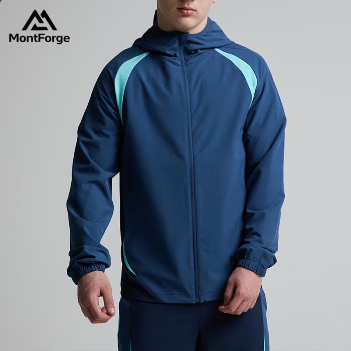 Windbreak Jacket for Men Manufacturer | Color Contrast Sports Outdoor Jackets Supplier