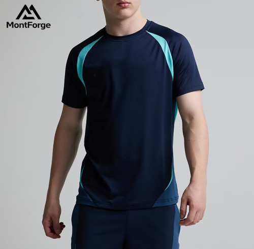 Athletic T-Shirts Manufacturer | Color Mixed Polyester Spandex T-Shirts For Men