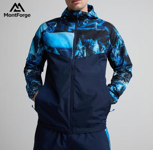 Men Custom Logo Jackets Supplier | Digital Printing Zip Up Waterproof Jackets For Men