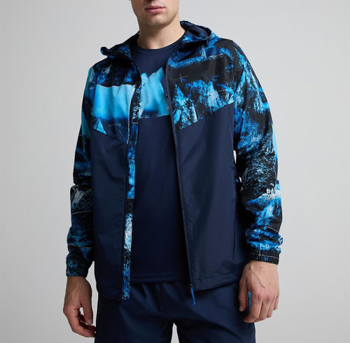 Men Custom Logo Jackets Supplier | Digital Printing Zip Up Waterproof Jackets For Men