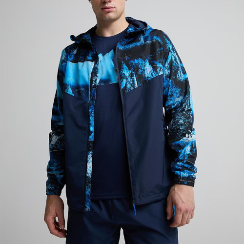 Men Custom Logo Jackets Supplier | Digital Printing Zip Up Waterproof Jackets For Men